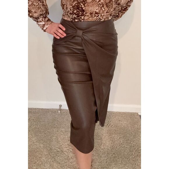 ZARA Faux Leather Pencil Skirt – Size XS (New without tags) - Picture 1 of 5